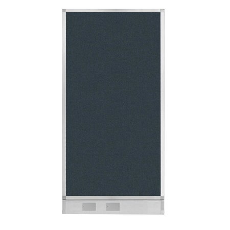 VERSARE Hush Panel Configurable Cubicle Partition 3' x 6' Blue Spruce Fabric W/ Cable Channel 1812561